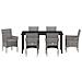 Set da Pranzo per Giardino con cuscino 7 pcs Grigio Poly Rattan - Foto miniatura 7