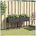 Fioriere da Giardino con Ripiani 2pz Nere 70x28x70cm Polyrattan - Foto miniatura 3