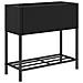 Fioriere da Giardino con Ripiani 2pz Nere 70x28x70cm Polyrattan - Foto miniatura 5