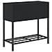 Fioriere da Giardino con Ripiani 2pz Nere 70x28x70cm Polyrattan - Foto miniatura 8