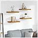 Scaffale da parete 4 pcs Marrone 50 x 23 x 4 cm - Foto miniatura 2
