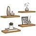Scaffale da parete 4 pcs Marrone 50 x 23 x 4 cm - Foto miniatura 3