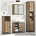 Set di mobili per il bagno con porta 3 pcs Rovere artigianale - Foto miniatura 2
