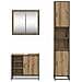 Set di mobili per il bagno con porta 3 pcs Rovere artigianale - Foto miniatura 8