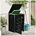 Stoccaggio contenitore a ruote Nero 77,5 x 69 x 112,5 cm - Foto miniatura 4