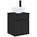 Mobile lavabo da parete Nero 39 x 35 x 63 cm - Foto miniatura 1