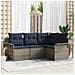 Set Divano da Giardino 4 pcs Grigio polyrattan - Foto miniatura 2