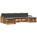 Set divani con cuscino 6 pcs Legno di Acacia Massello - Foto miniatura 1