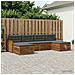 Set divani con cuscino 6 pcs Legno di Acacia Massello - Foto miniatura 2