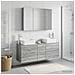 Set di mobili per il bagno 4 pcs Sonoma grigio - Foto miniatura 4