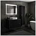 Set di mobili da bagno in stile moderno, beige opacoMobilesottolavabo da 60 cmMobilealto da 136 cm, Frontali scanalati - Foto miniatura 4