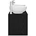 Set di mobili per il bagno 3 pz Nero 49,5 x 44,5 x 65 cm - Foto miniatura 2