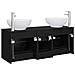 Set di mobili per il bagno 3 pz Nero 49,5 x 44,5 x 65 cm - Foto miniatura 6
