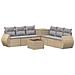 Set di divani 8 pz Beige e Grigio Chiaro - Foto miniatura 1