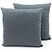 Coppia Cuscini Arredo Imbottiti Tessuto Ottoman In Tinta Unita Colore Grigio 35 50x50 Grigio 35 - Foto miniatura 3