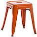Panchetto Multiuso Armin in Metallo I Sgabello Industriale Impilabile I Sgabello Fisso Urban da Cucina Alt. 46 CM I Carico Max 200 kg Arancione - Foto miniatura 1