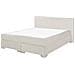Letto Boxspring Velluto Beige 160 X 200 Cm Consul - Foto miniatura 1