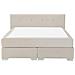 Letto Boxspring Velluto Beige 160 X 200 Cm Consul - Foto miniatura 7