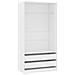 Armadio Bianco 100x50x200 cm in Legno Multistrato - Foto miniatura 2