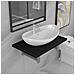Set Mobili Da Bagno 2 Pz Ceramica Nero - Foto miniatura 2