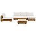 Set Lounge 4 Posti In Rattan Marrone Varallo - Foto miniatura 6