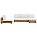 Set Lounge 4 Posti In Rattan Marrone Varallo - Foto miniatura 8