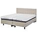Letto Di Tessuto Imbottito Beige Regolabile Elettricamente 160 X 200 Cm Duke - Foto miniatura 2