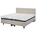 Letto Di Tessuto Imbottito Beige Regolabile Elettricamente 160 X 200 Cm Duke - Foto miniatura 5