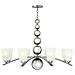 Lampadario A 8 Luci Multibraccio Finitura Nichel Lucido, Attacco E27 - Foto miniatura 1
