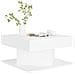 Tavolino da Salotto Bianco 57x57x30 cm in Legno Multistrato - Foto miniatura 3