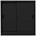 Armadio per Ufficio Anta Scorrevole Nero 90x40x90cm Acciaio - Foto miniatura 3