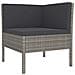 Set Divani Da Giardino 12 Pz Con Cuscini In Polyrattan Grigio - Foto miniatura 5