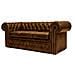 Divano Chesterfield Letto Chesterfield First Class - 3 Posti - Cloudy Marrone Chiaro - Pelle - Foto miniatura 4