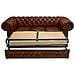 Divano Chesterfield Letto Chesterfield First Class - 3 Posti - Cloudy Marrone Chiaro - Pelle - Foto miniatura 5