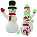 Famiglia Pupazzi Di Neve Gonfiabili Con Led 360 Cm - Foto miniatura 2