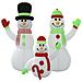 Famiglia Pupazzi Di Neve Gonfiabili Con Led 360 Cm - Foto miniatura 3