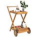 Carrello Da Tè 54x87x90 Cm In Legno Massello Di Acacia - Foto miniatura 2