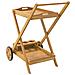 Carrello Da Tè 54x87x90 Cm In Legno Massello Di Acacia - Foto miniatura 4