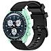 Cinturino Per Orologio Omega /huawei /samsung Galaxy Watch In Silicone Da 20 Mm Black - Foto miniatura 4