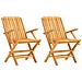 Sedie Da Giardino Pieghevoli 2pz 61x67x90cm Legno Massello Teak - Foto miniatura 1