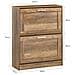 Scarpiera Ribaltabile Scarpiera A 2 Ribalte Portascarpe Salvaspazio Slim, 60x23x79cm, Noce, Fsr137-f - Foto miniatura 2