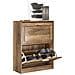 Scarpiera Ribaltabile Scarpiera A 2 Ribalte Portascarpe Salvaspazio Slim, 60x23x79cm, Noce, Fsr137-f - Foto miniatura 1