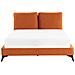 Letto Velluto Melle 140 X 200 Cm Arancione - Foto miniatura 4