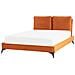 Letto Velluto Melle 140 X 200 Cm Arancione - Foto miniatura 7