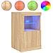 Armadietto Con Luci Led Rovere Sonoma In Legno Multistrato - Foto miniatura 2