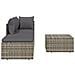 Set Divani da Giardino 4 pz con Cuscini in Polyrattan Grigio - Foto miniatura 3
