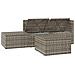 Set Divani da Giardino 4 pz con Cuscini in Polyrattan Grigio - Foto miniatura 5