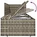 Set Divani da Giardino 4 pz con Cuscini in Polyrattan Grigio - Foto miniatura 7
