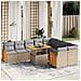 Set Divano Da Giardino 10 Pz Con Cuscini Beige In Polyrattan - Foto miniatura 3
