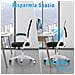 Sedia Da Ufficio Con Supporto Lombare, Sedia Ufficio Ergonomica Con Braccioli Regolabili In Rete Traspirante, Poltrona Da Ufficio Altezza Regolabile E Schienale Inclinabile, Blanc E Noir - Foto miniatura 6